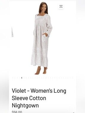 Women's White Floral Nightgown